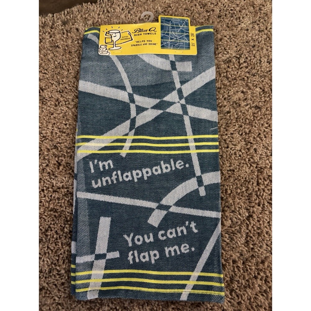 BLue Q Funny Woven Dish Towel ‘I’m Unflappable’